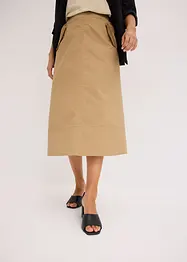 Gonna midi con cuciture decorative, bonprix