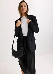 Gonna plissettata in satin lucido, bonprix