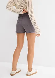 Shorts a vita alta in twill, bonprix