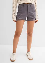Shorts a vita alta in twill, bonprix