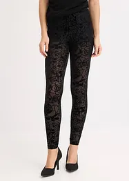 Leggings leggermente trasparenti con effetto burnout, bonprix