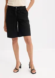 Shorts in twill con cintura da annodare, bonprix