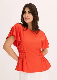 Maglia in  jersey crêpe con dettagli smock, bonprix