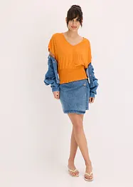 Maglia con fondo smock, bonprix