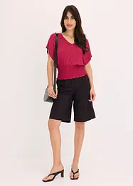 Maglia con fondo smock, bonprix