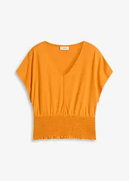 Maglia con fondo smock, bonprix