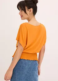 Maglia con fondo smock, bonprix