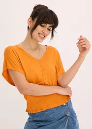 Maglia con fondo smock, bonprix