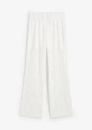 Pantaloni con elastico in vita e pizzo, bonprix