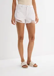 Shorts a vita alta in twill, bonprix