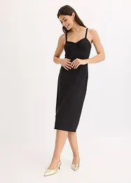 Abito midi in fine satin, bonprix