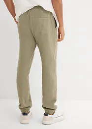 Pantaloni in mussola con elastico in vita regular fit, tapered, bonprix