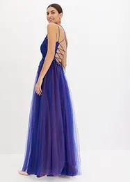 Abito lungo in delicato tulle con pizzo, bonprix