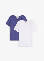 T-shirt in morbida viscosa (pacco da 2), bonprix