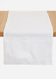 Runner tavolo in cotone biologico con ricamo traforato, bonprix