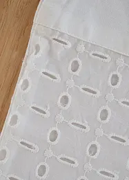 Runner tavolo in cotone biologico con ricamo traforato, bonprix