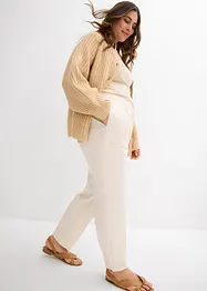 Pantaloni a carota in misto cotone elasticizzato, bonprix