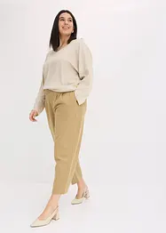 Maglia con maniche a pipistrello e inserto in satin, bonprix