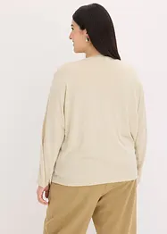 Maglia con maniche a pipistrello e inserto in satin, bonprix