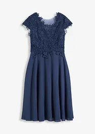 Abito midi in delicato tulle con pizzo, bonprix