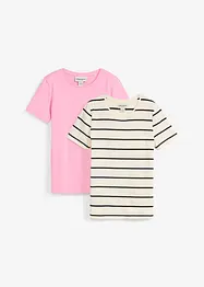 T-shirt in puro cotone biologico (pacco da 2), bonprix