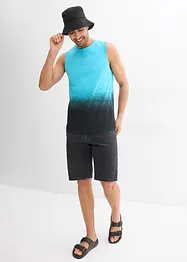 Canotta con colori sfumati in cotone biologico, slim fit, bonprix