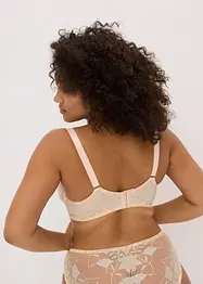 Reggiseno minimizer con ferretto e pizzo oglitterato bicolore, bonprix