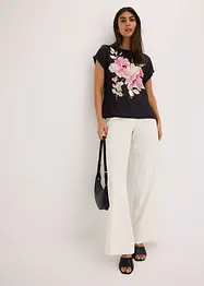 Maglia con inserto in satin, bonprix