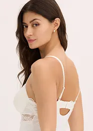 Canotta con reggiseno integrato in microfibra liscia, bonprix