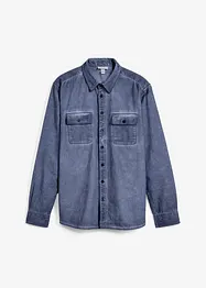 Camicia a maniche lunghe in puro cotone effetto lavato, bonprix