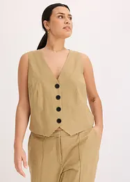 Gilet in misto lino, bonprix