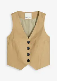 Gilet in misto lino, bonprix