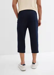 Pinocchietti in felpa effetto denim con cinta comoda, bonprix