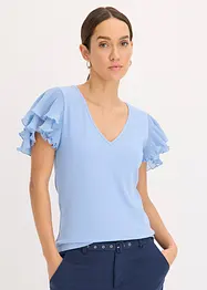 Maglia con volant, bonprix