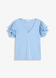 Maglia con volant, bonprix