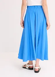 Gonna in twill con tessuto fluente misto viscosa, bonprix