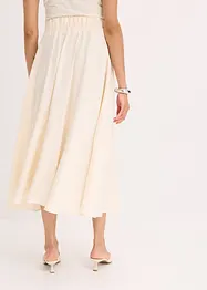 Gonna in twill con tessuto fluente misto viscosa, bonprix