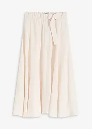 Gonna in twill con tessuto fluente misto viscosa, bonprix