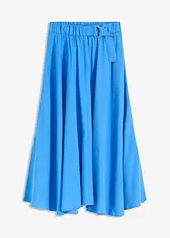 Gonna in twill con tessuto fluente misto viscosa, bonprix
