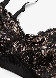 Bralette con cotone biologico e pizzo, bonprix