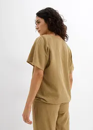 Blusa oversize con fondo elastico, bonprix