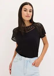 Maglia con pizzo, bonprix