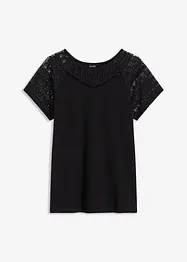 Maglia con pizzo, bonprix