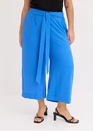 Pantaloni culotte con elastico in vita e risvolto, bonprix