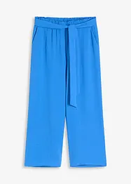 Pantaloni culotte con elastico in vita e risvolto, bonprix