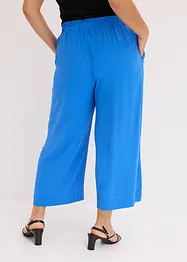 Pantaloni culotte con elastico in vita e risvolto, bonprix