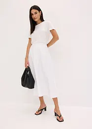 Gonna midi in misto viscosa fluente, bonprix