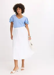 Gonna midi in misto viscosa fluente, bonprix