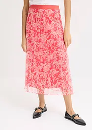 Gonna plissettata in jersey e mesh, bonprix