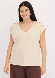 Maglia con inserti lavorati a uncinetto, bonprix